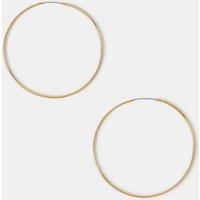 ACCESSORIZE 14 Carat Gold Plated Hoop Earrings Gold
