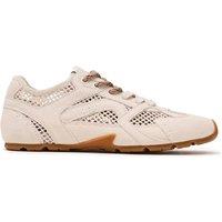 Steve Madden Suede Lace Up Trainers Beige Mix