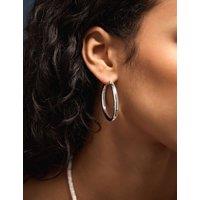 ACCESSORIZE Silver Plated Hoop Earrings Silver