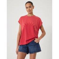 HUSH Pure Cotton Sunburst Graphic T-Shirt Red Mix