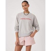 HUSH Pure Cotton Horticouture Slogan Sweatshirt Grey Mix