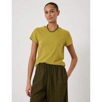 HUSH Pure Cotton Crew Neck T-Shirt Olive