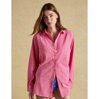 Joules Pure Cotton Longline Shirt Pink Mix