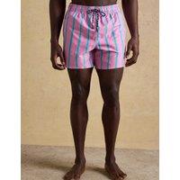 Joules Quick Dry Pocketed Striped Swim Shorts Pink Mix