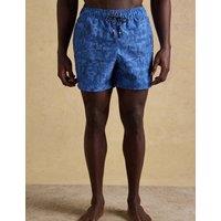 Joules Quick Dry Pocketed Printed Swim Shorts Blue Mix
