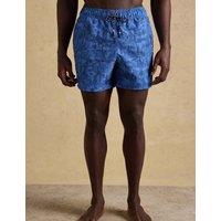 Joules Quick Dry Pocketed Printed Swim Shorts Blue Mix