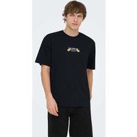 ONLY & SONS Pure Cotton Crew Neck T-Shirt Black Mix