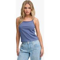 Superdry & Co Cotton Rich Striped Cami Top Blue Mix