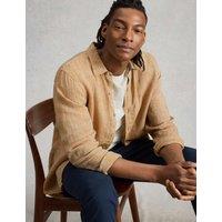 White Stuff Keswick Regular Fit Pure Linen Shirt Sand