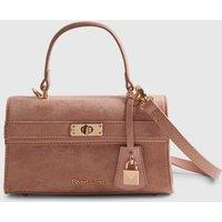 River Island Faux Leather Top Handle Tote Pink