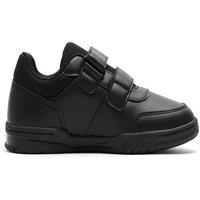 Kickers Kids' Leather Riptape School Shoes (12 Small - 2 Large) Black