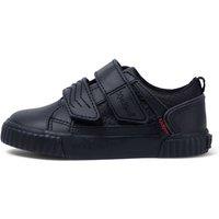 Kickers Kids' Leather Riptape School Shoes (7 Small-12 Small) Black