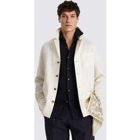 MOSS Pure Linen Twill Shacket Light Cream
