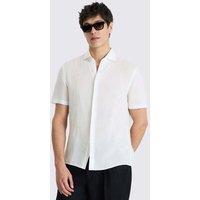 MOSS Pure Linen Short Sleeve Shirt White