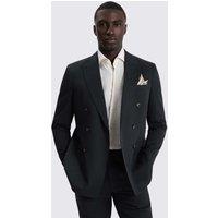 MOSS Slim Fit Cotton Rich Double Breasted Suit Jacket Black