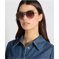 Dune London Metal Aviator Sunglasses Gold