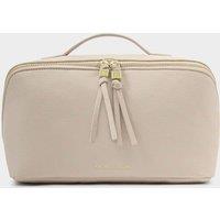 Katie Loxton Faux Leather Zip Around Large Wash Bag White