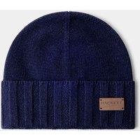 Hackett Pure Cashmere Beanie Hat Navy