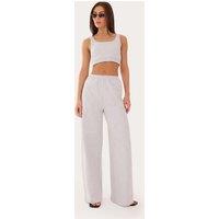 4th & Reckless Cotton Rich Elasticated Waist Trousers Light Grey