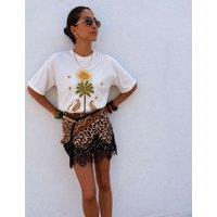 Never Fully Dressed Pure Cotton Printed T-Shirt White Mix