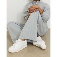River Island Lace Up Platform Trainers White
