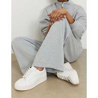 River Island Lace Up Flatform Trainers White