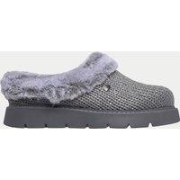 Skechers Keepsakes Lite Embellished Slip On Flatform Slippers Grey