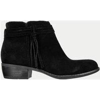 Skechers Texas Modern Western Suede Ankle Boots Black