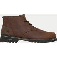 Skechers Quintero Damien Leather Casual Boots Dark Brown