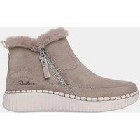 Skechers Wilshire Blvd Suede Ankle Boots Taupe