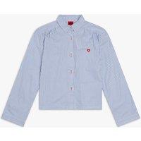 Hugo Cotton Rich Striped Pyjama Top Blue