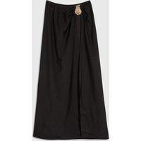 River Island Hardware Maxi Beach Cover Up Sarong Black