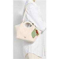Dune London Strawberry Charm Striped Cross Body Tote Bag Gold