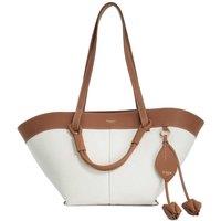 Dune London Canvas Leather Charm Tote Bag Natural