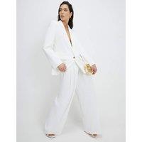 River Island Tailored Wide Leg Trousers White