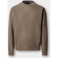 Hackett Pure Lambswool Crew Neck Jumper Dark Brown