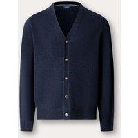 Hackett Pure Lambswool V-Neck Cardigan Navy