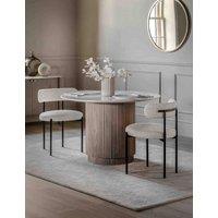 Gallery Direct Marmo Marble Mango Wood Round Dining Table Natural Mix