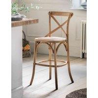Gallery Direct Set of 2 Rattan Bar Stools Natural Mix