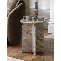 Gallery Direct Amalfi Marble Side Table Beige Mix