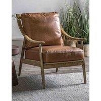 Gallery Direct Reliant Ash Leather Armchair Brown