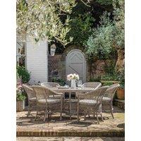 Gallery Direct Menton 6 Seater Round Garden Table and Chairs Light Grey