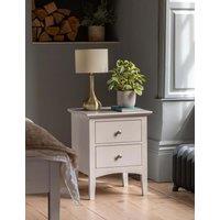 Gallery Direct Hastings 2 Drawer Bedside Table Grey