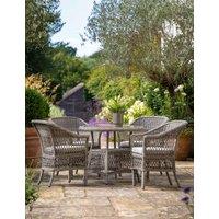 Gallery Direct Menton 4 Seater Round Garden Table and Chairs Grey
