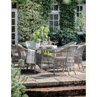 Gallery Direct Menton 6 Seater Oval Garden Table and Chairs Grey
