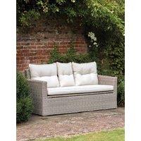 Gallery Direct Porto Two Seater Outdoor Storage Sofa Light Grey