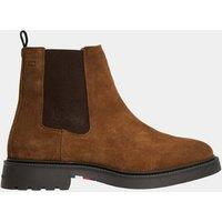 Tommy Hilfiger Casual Suede Chelsea Boots Tan