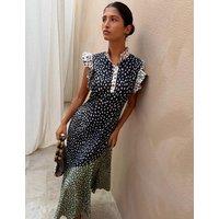 Never Fully Dressed Animal Print High Neck Maxi Skater Dress Multi
