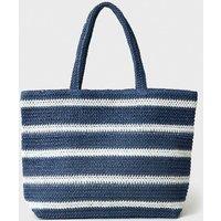 Crew Clothing Striped Woven Shoulder Bag Blue Mix
