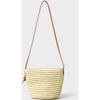 Crew Clothing Paper Woven Cross Body Bag Natural